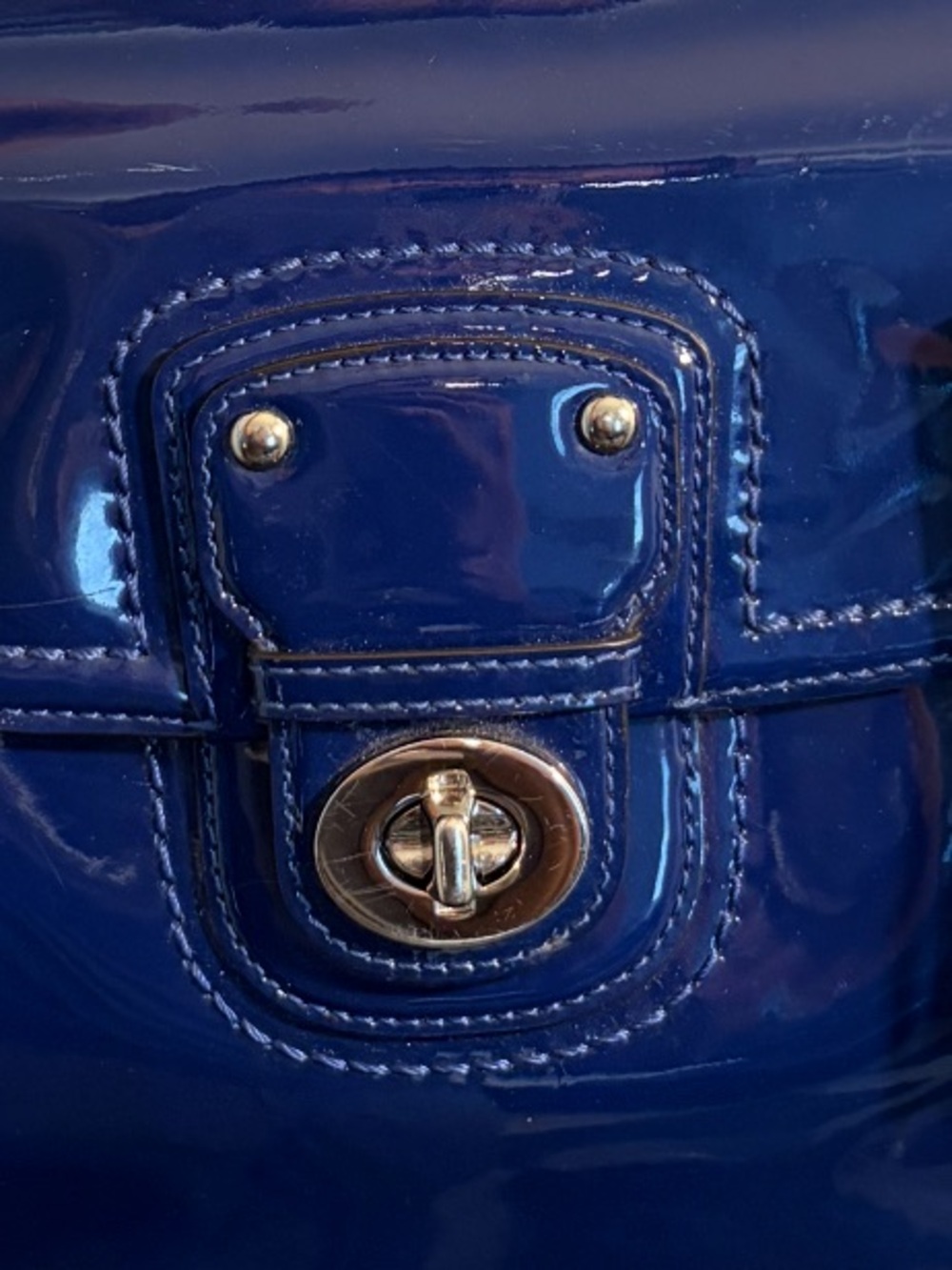 Coach Legacy Willis Bag in Cobalt Blue/Midnight Blue - Picture 3 of 16